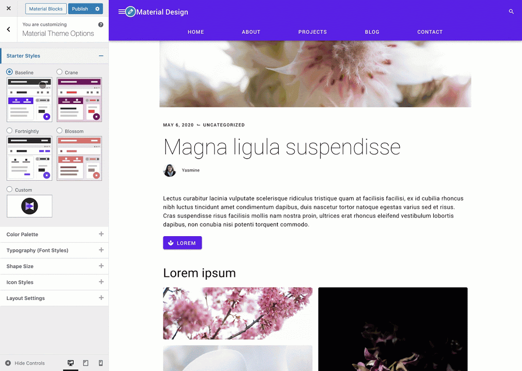 Material Design Free WordPress Theme